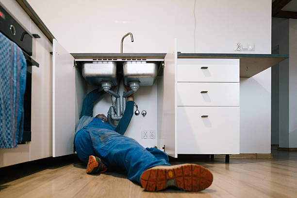 Professional Emergency Plumber technician working in Rapid City, MI